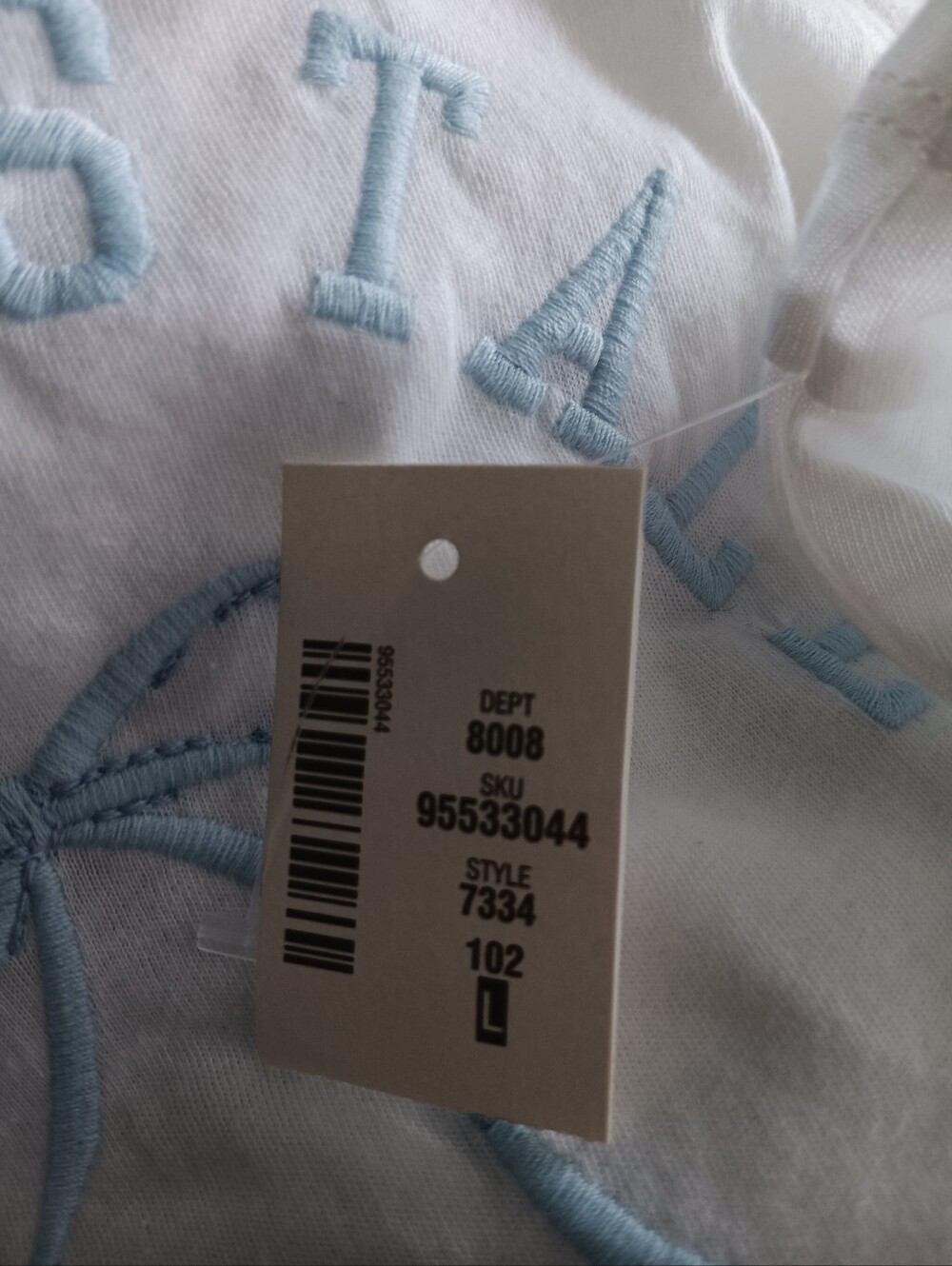 NWT Aeropostale Bow Circle Graphic Tee White Large Cotton Blend - Picture 7 of 7